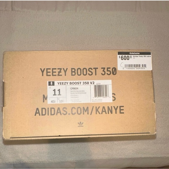 Yeezy Boost. Men’s size 11. White, black, red. Good but worn condition. - Picture 7 of 7